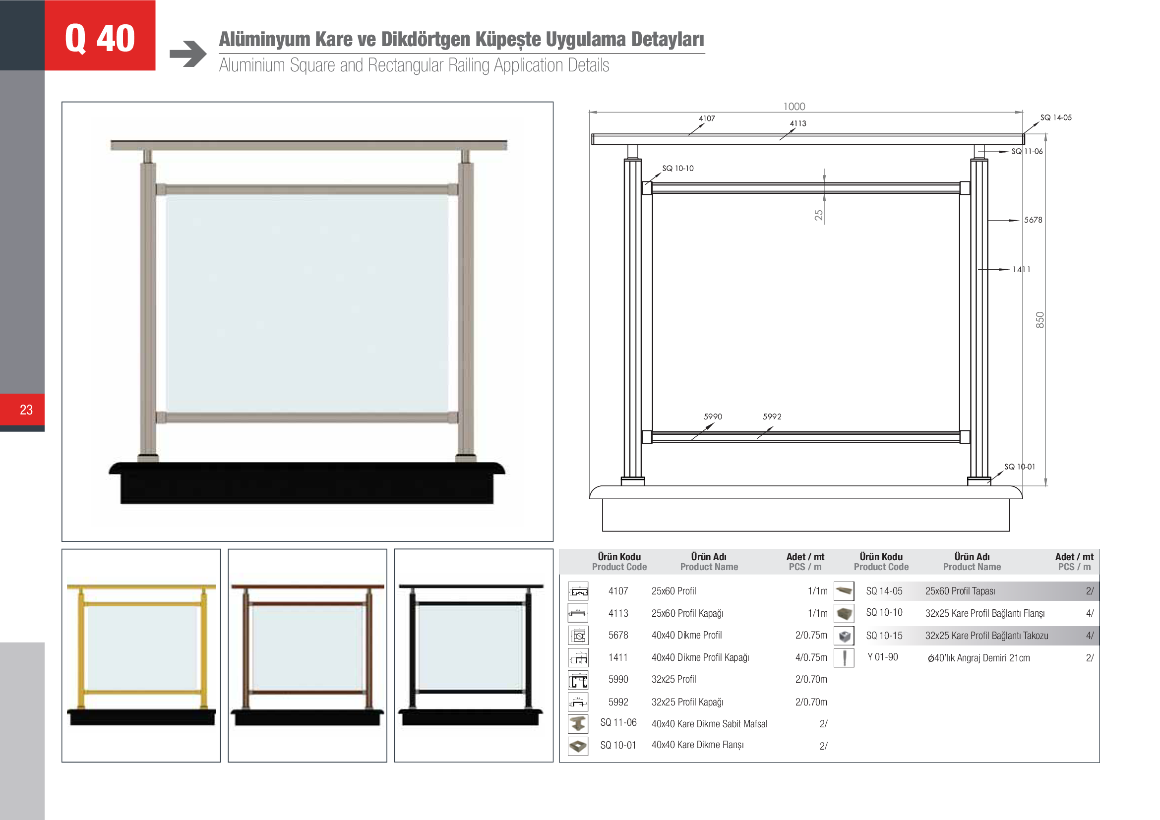 Küpeşte Kare Sistemleri 18